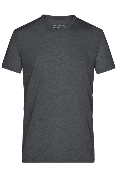 James & Nicholson, Men's Heather T-Shirt, black-melange