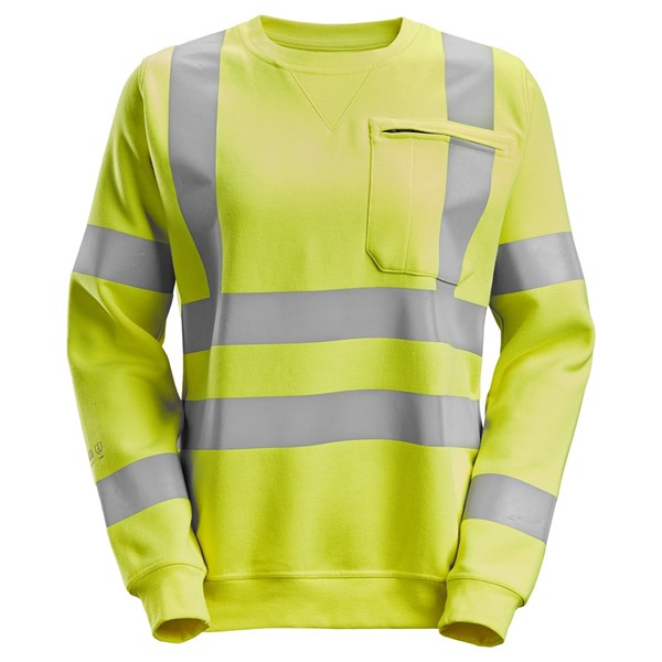 Snickers 2876, ProtecWork, Damen Multinorm Warnschutz Sweatshirt, high vis yellow