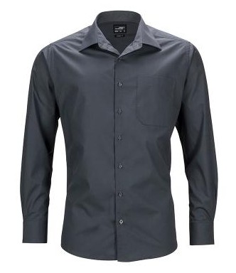 James & Nicholson, Men's Business Shirt Long-Sleeved, carbon