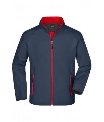 James & Nicholson, Men's Promo Softshell Jacket, iron-grey/red