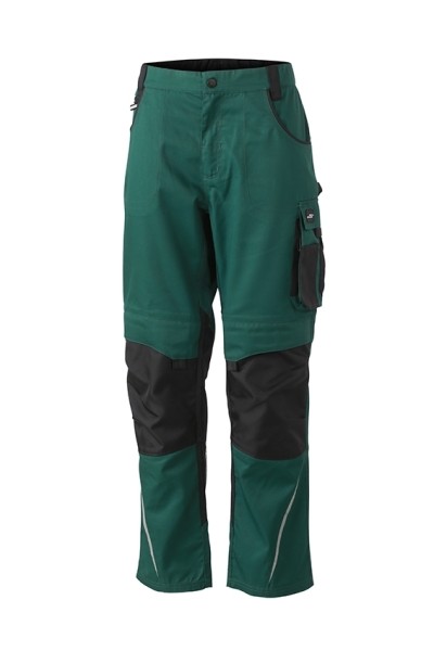James & Nicholson, Workwear Pants - STRONG -, dark-green/black