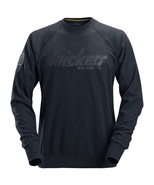 Snickers 2882, Logo Sweatshirt, navy