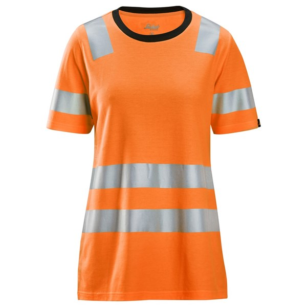 Snickers 2537, Damen Warnschutz T-Shirt, high vis orange
