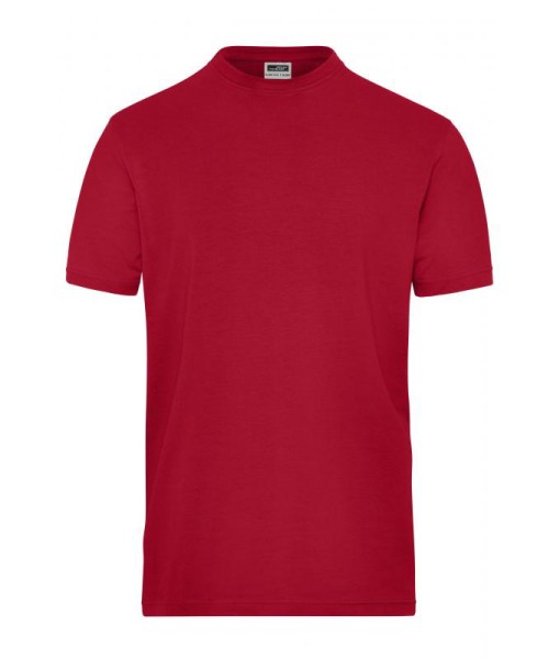 James & Nicholson, Men's BIO Stretch-T-Shirt Work - SOLID -, red