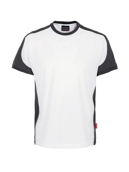 HAKRO, T-Shirt Contrast MIKRALINAR®, weiß/anthrazit