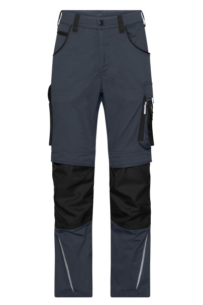 James & Nicholson, Workwear Pants Slim Line - STRONG -, carbon/black
