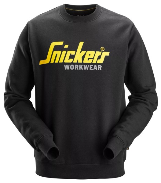 Snickers 2898, Klassisches Logo-Sweatshirt, black