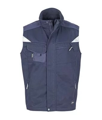 James & Nicholson, Workwear Vest - STRONG -, navy/navy
