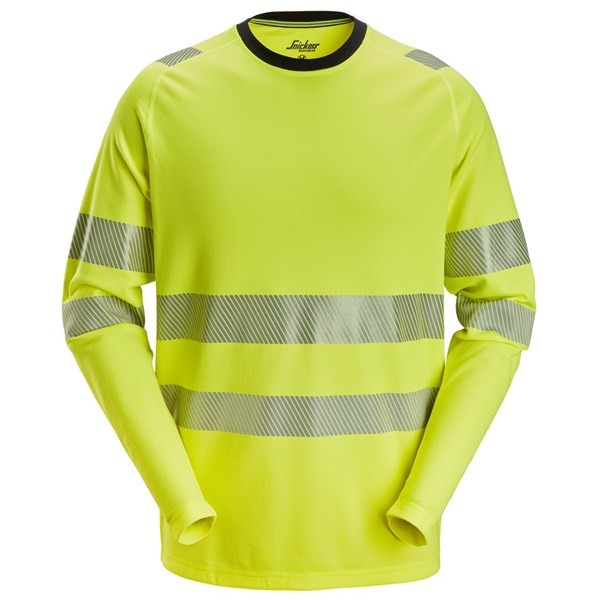 Snickers - High-Vis-Langarm-Shirt Warnschutzklasse 2/3, High-Vis-Yellow