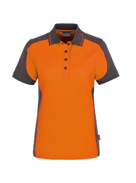 HAKRO, Damen Poloshirt Contrast MIKRALINAR®, orange/anthrazit