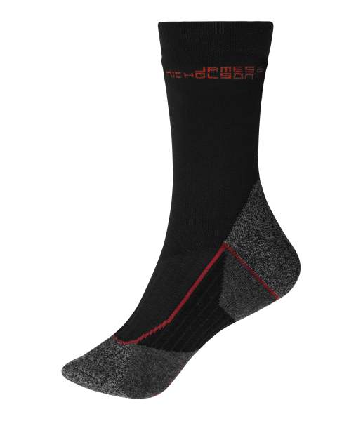 James & Nicholson, Worker Socks Warm, black/red