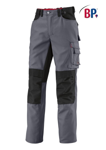 BP, Strapazierfähige Arbeitshose mit Kniepolstertaschen, dunkelgrau/schwarz