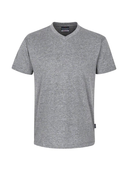 HAKRO, V-Shirt Classic, grau meliert