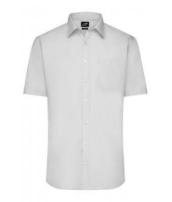 James & Nicholson, Men's Shirt Shortsleeve Poplin, light-grey